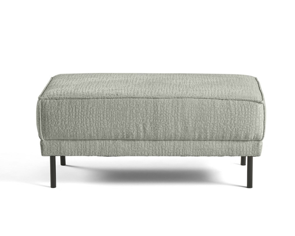 Charlie - pouf - pieds hauts - en tissu velours relief