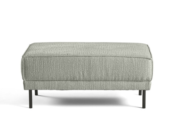 Charlie - pouf - pieds hauts - en tissu velours relief