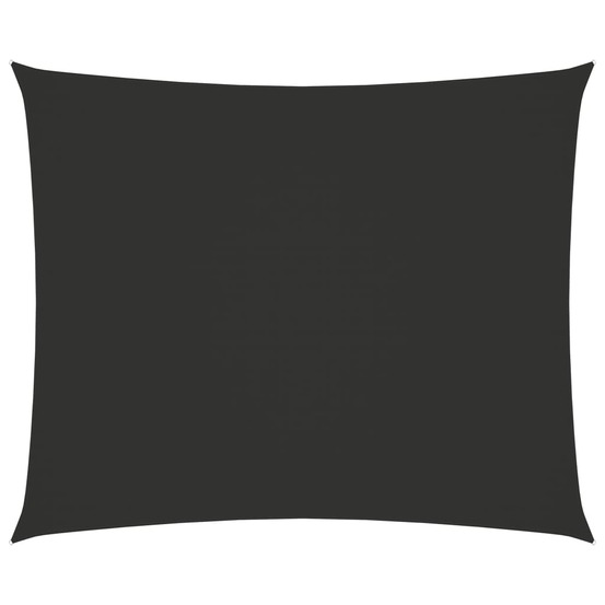 Voile toile d'ombrage parasol tissu oxford rectangulaire 3,5 x 4,5m anthracite