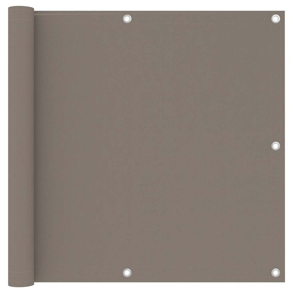 Écran de balcon taupe 90x500 cm tissu oxford