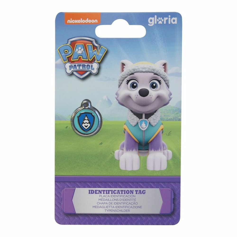Plaque d'identification pour collier the paw patrol everest taille s
