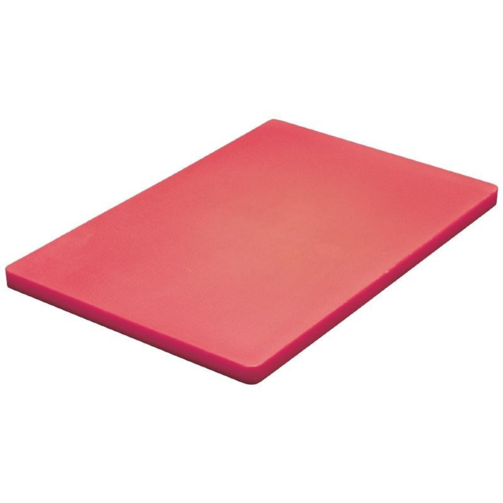 Planche à découper rouge 450 x 350 x 20 mm basse densité - hygiplas