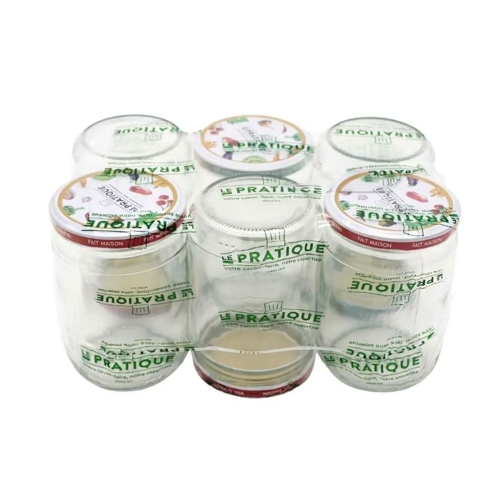 Lot de 6 bocaux stérilisables twist-off 500ml - ø82mm