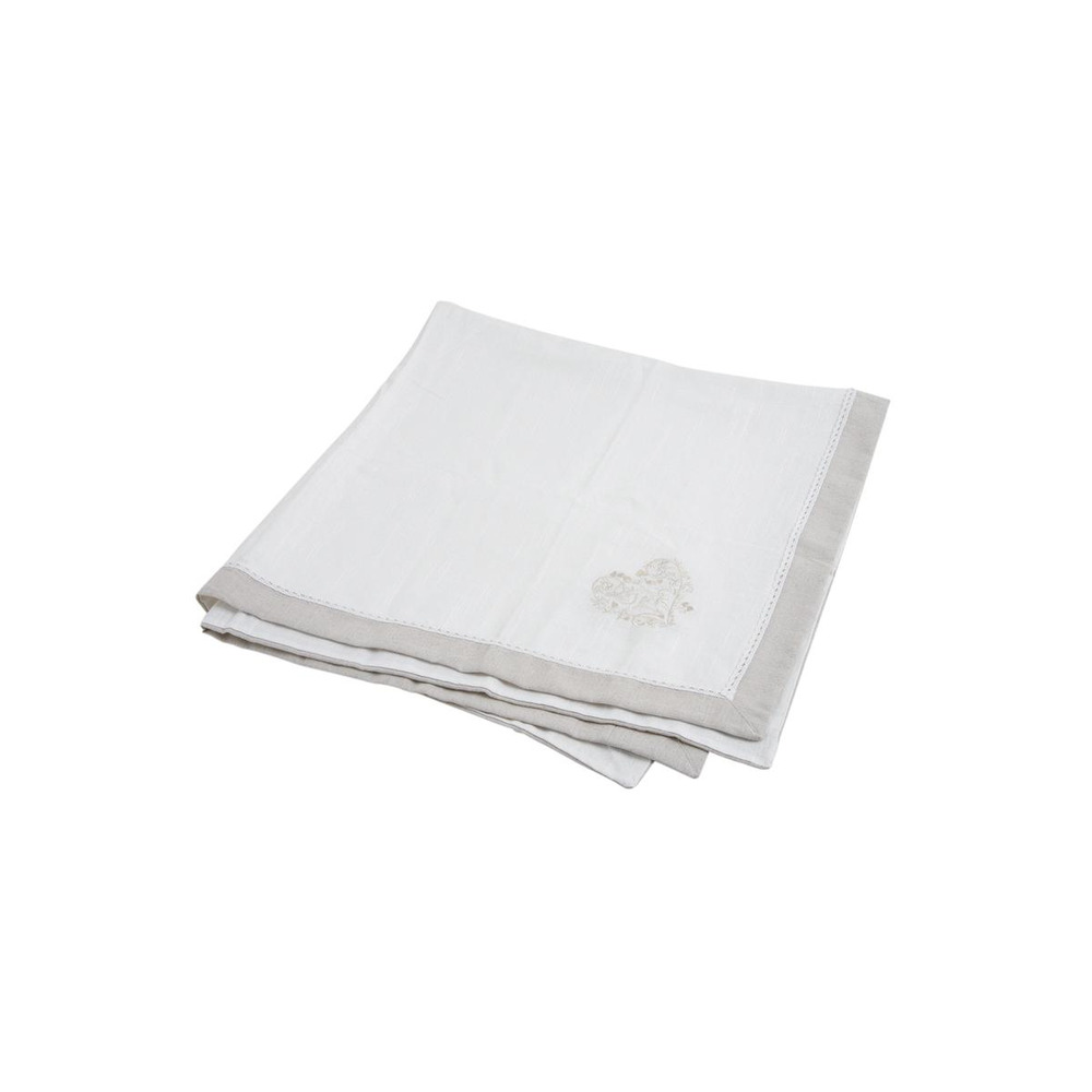 Centre de table en lin coeur