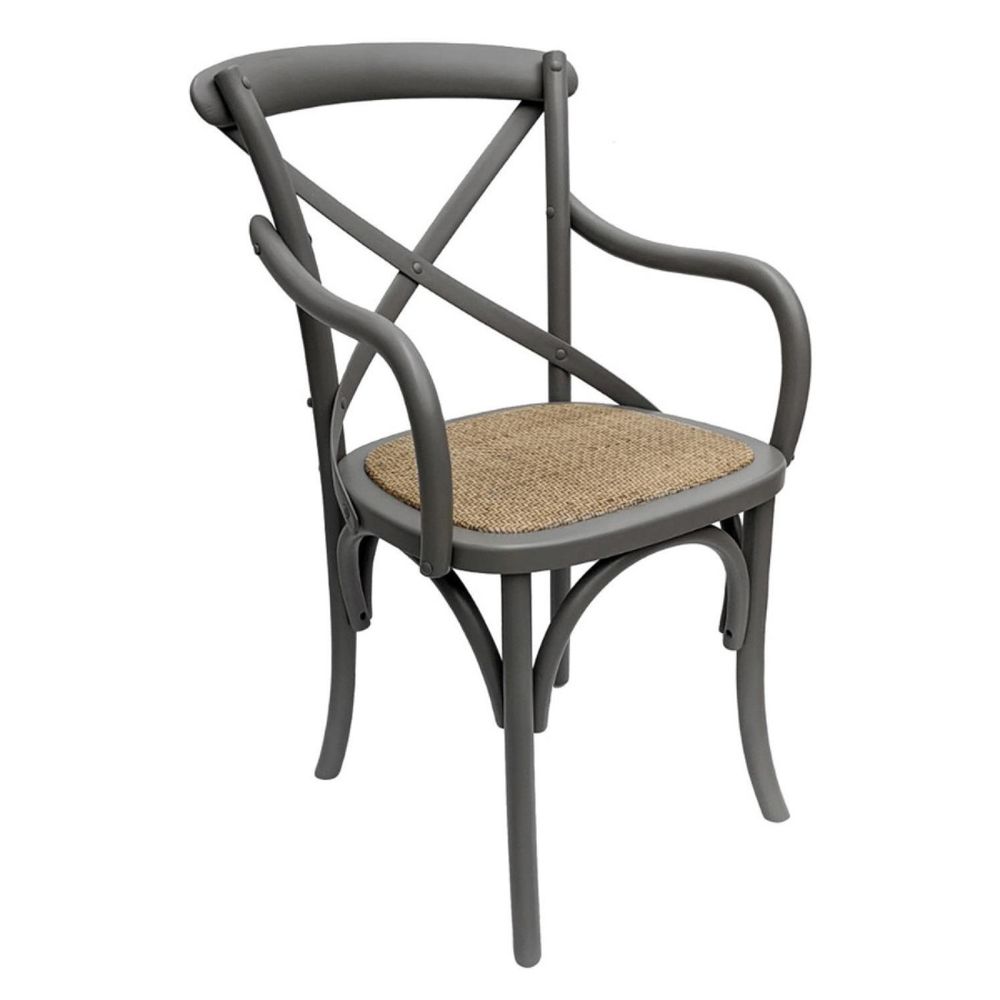 Fauteuil bistrot bois gris - ressources interior's