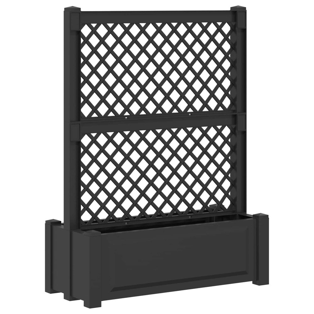 Grand pot avec trellis anthracite 99,5 x 43 x 133,5 pp