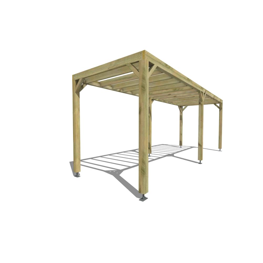 Pergola bois • 7m x 2m • indépendante • sens profondeur • livraison comprise