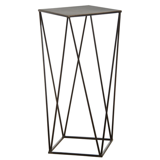 Sellette design en métal noir 60 x 60 x 80 cm