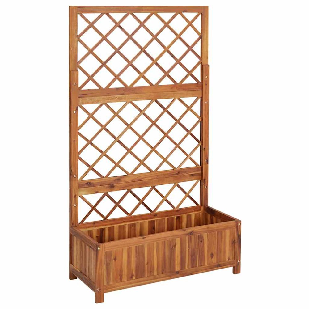 Lit surélevé avec treillis 85x38x150 cm bois massif d'acacia