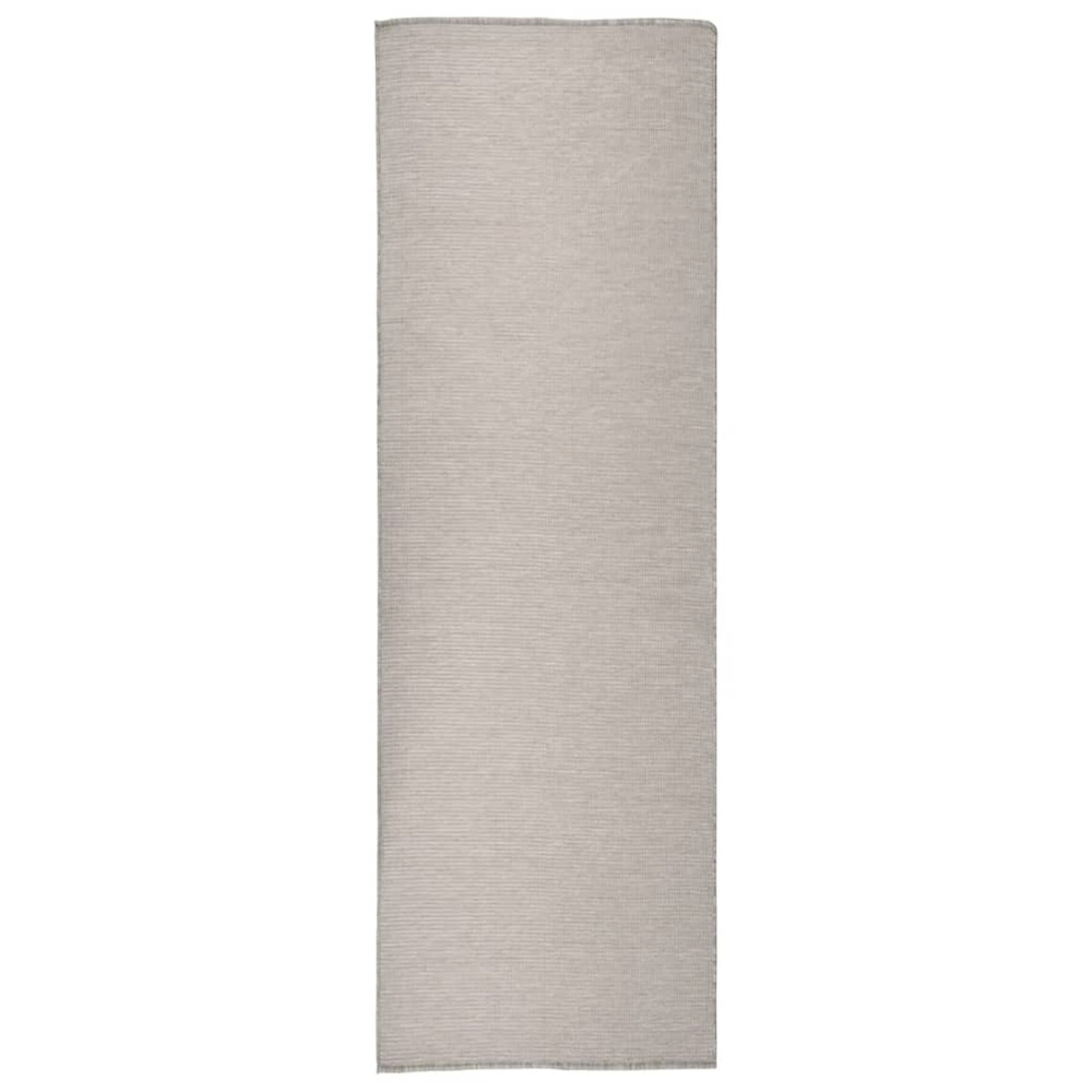 Tapis à tissage plat d'extérieur 80x250 cm gris clair