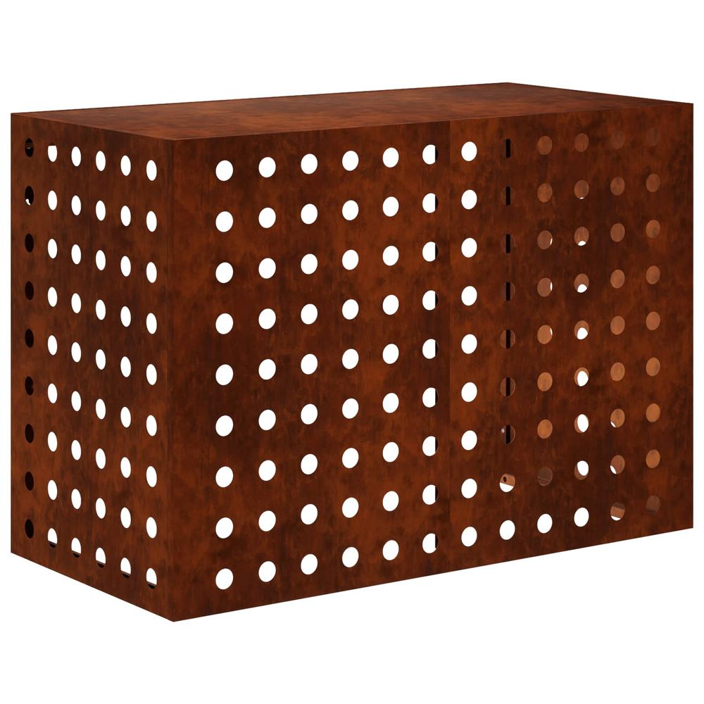 Housse de climatiseur rouillé 100 x 50 x 70 cm acier patiné
