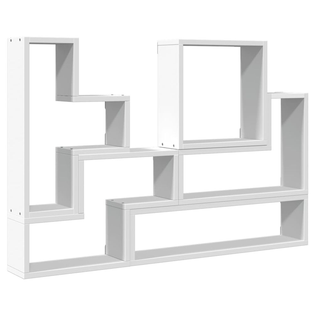 Étagère murale blanc 96x12x64 cm bois d’ingénierie