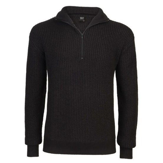 Pull troyer noir à col camionneur - brandit® homme