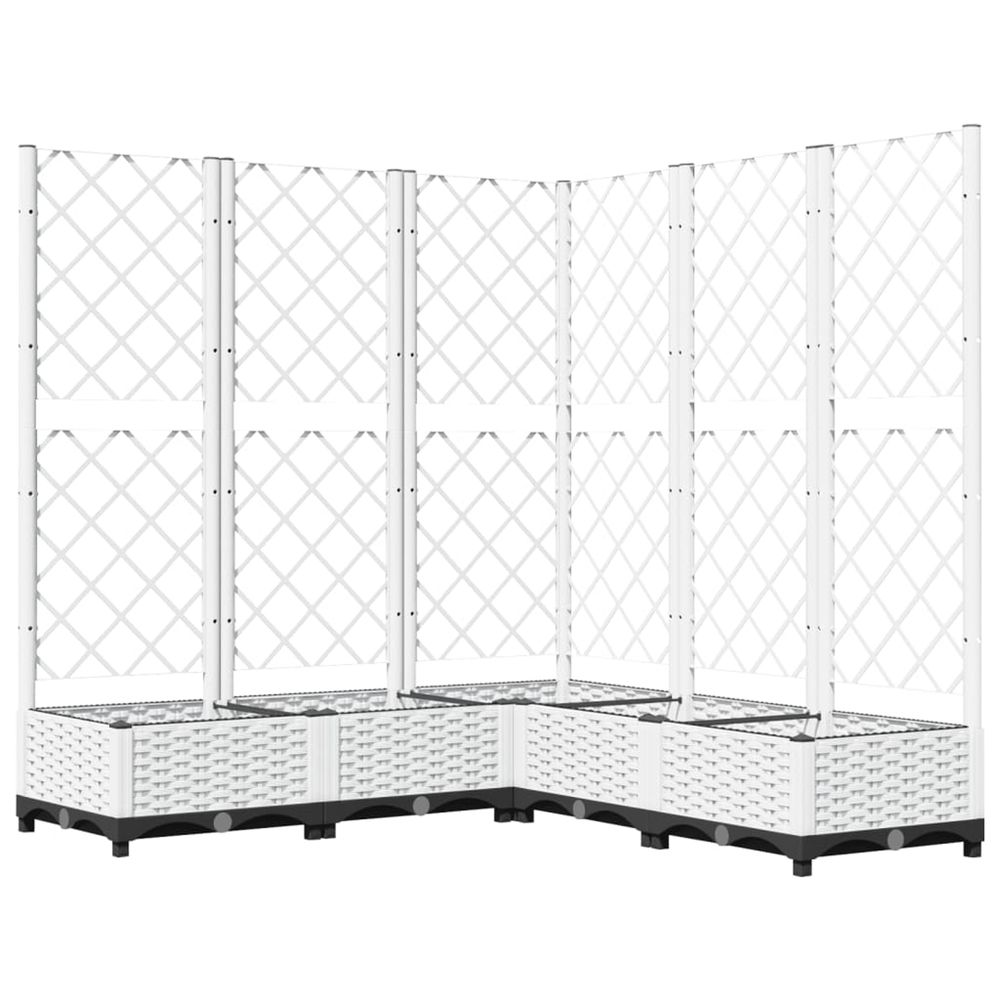 Cache-pot de jardin blanc 120 x 120 x 121,5 cm