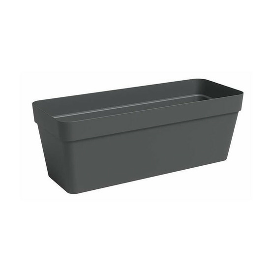 Jardiniere - plastique - anthracite - rectangulaire - l49,9 x p20 x h18,1cm - artevasi