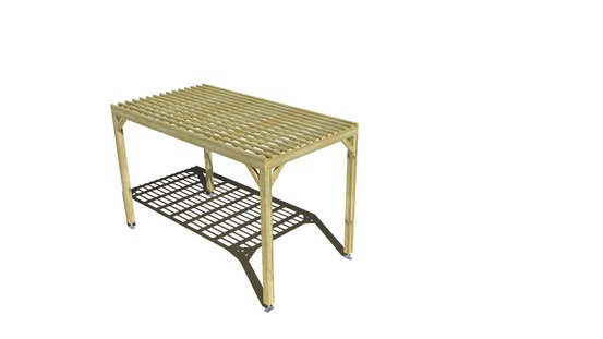 Pergola bois • 2m x 4m • indépendante • sens largeur • lattage bois • livraison comprise