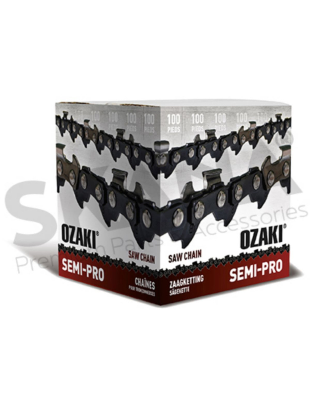 Rouleau de chaîne de tronçonneuse ozaki semi-carrée ,3/8 ,050 100 pieds