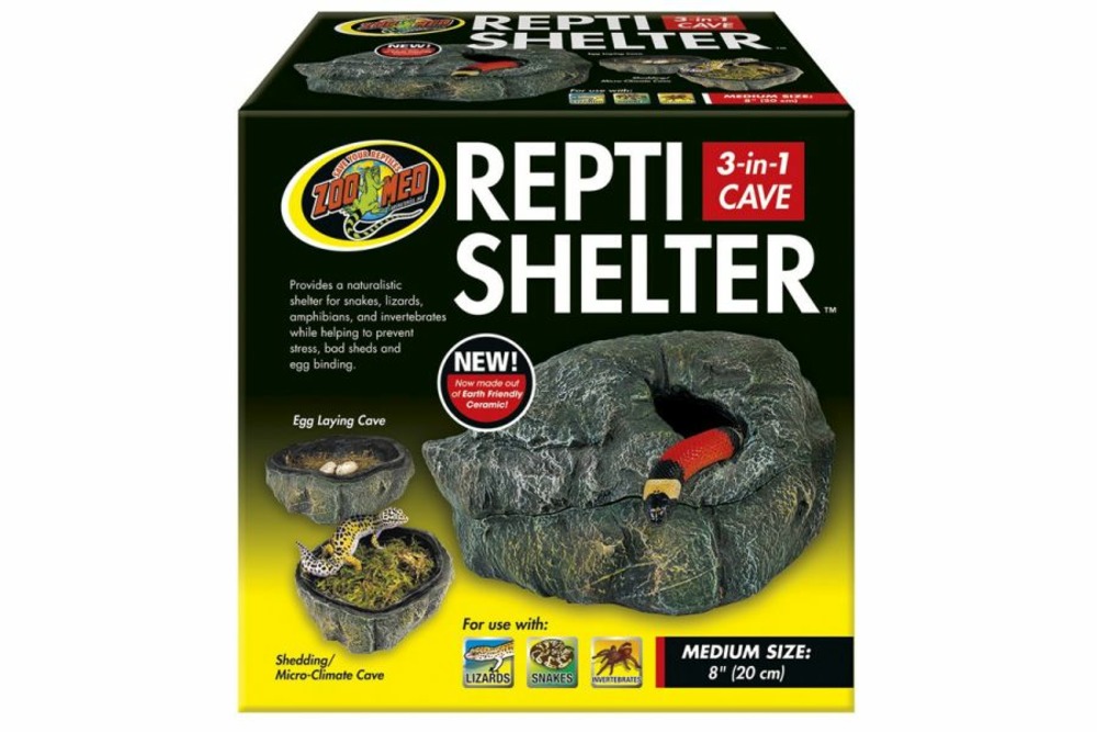 Repti shelter - cachette humide - medium 20 cm - décor pour gecko serpent