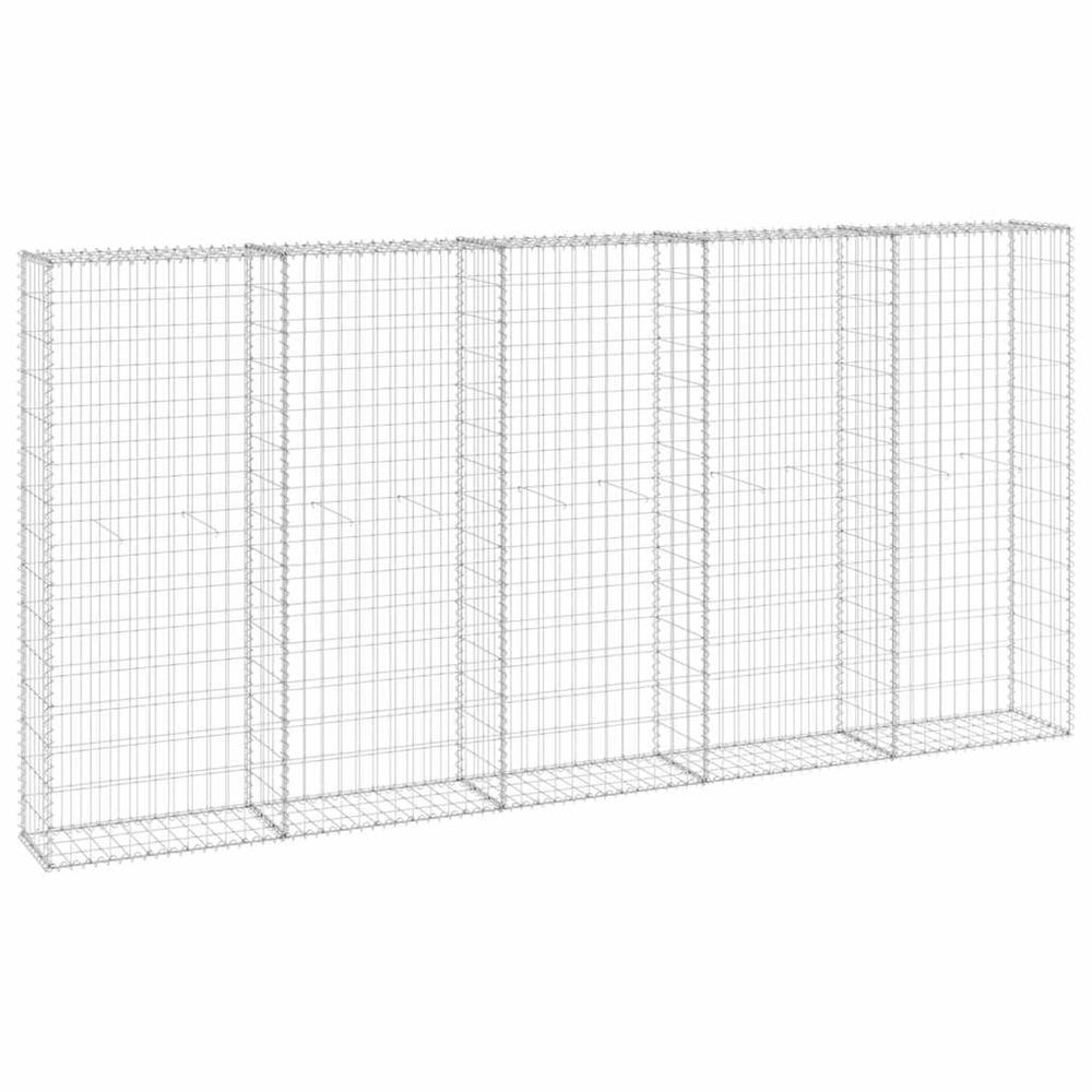 Mur en gabion avec couvercles acier galvanisé 300x30x150 cm