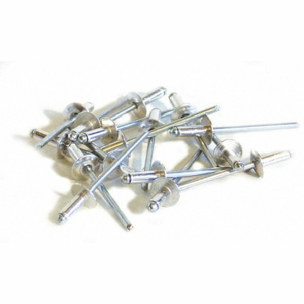 50 rivets alu / acier à tête large ø 4,8 x 16 mm