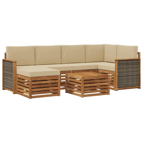 Ensemble de canapés d'extérieur 6 pc naturel