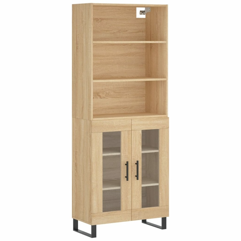 Buffet bahut commode armoire meuble de rangement organisateur cuisine salle de séjour salon haut sonoma 69,5 x 34 x 180 cm bo