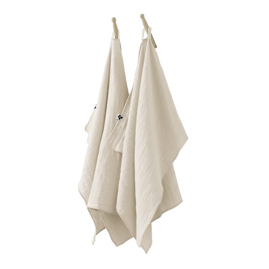 Lot de 2 essuie-mains gaze de coton collection gaia