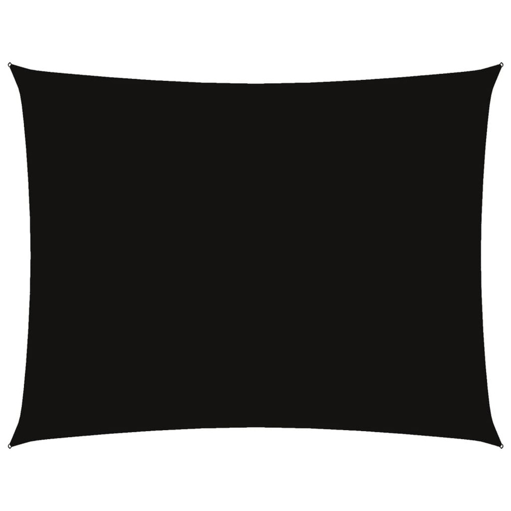 Voile de parasol tissu oxford rectangulaire 5x6 m noir