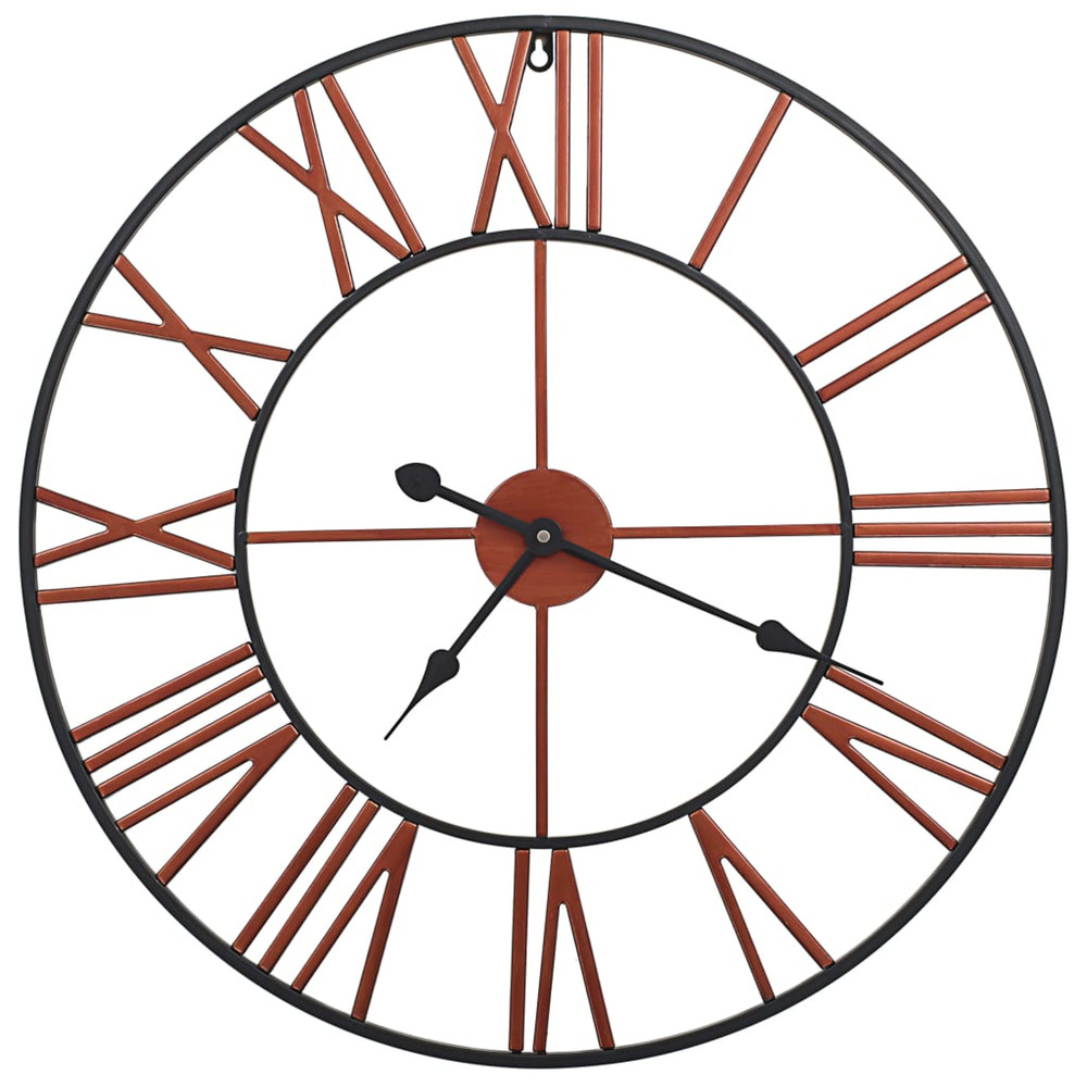 Horloge murale métal 58 cm rouge