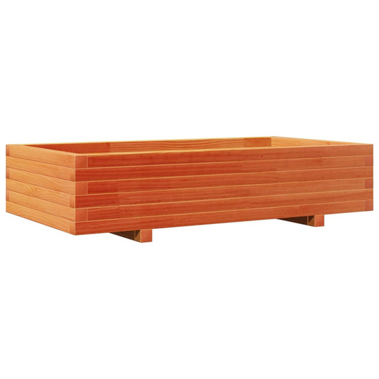 Jardinière d'extérieur cire marron 110x60x26,5 cm bois de pin massif