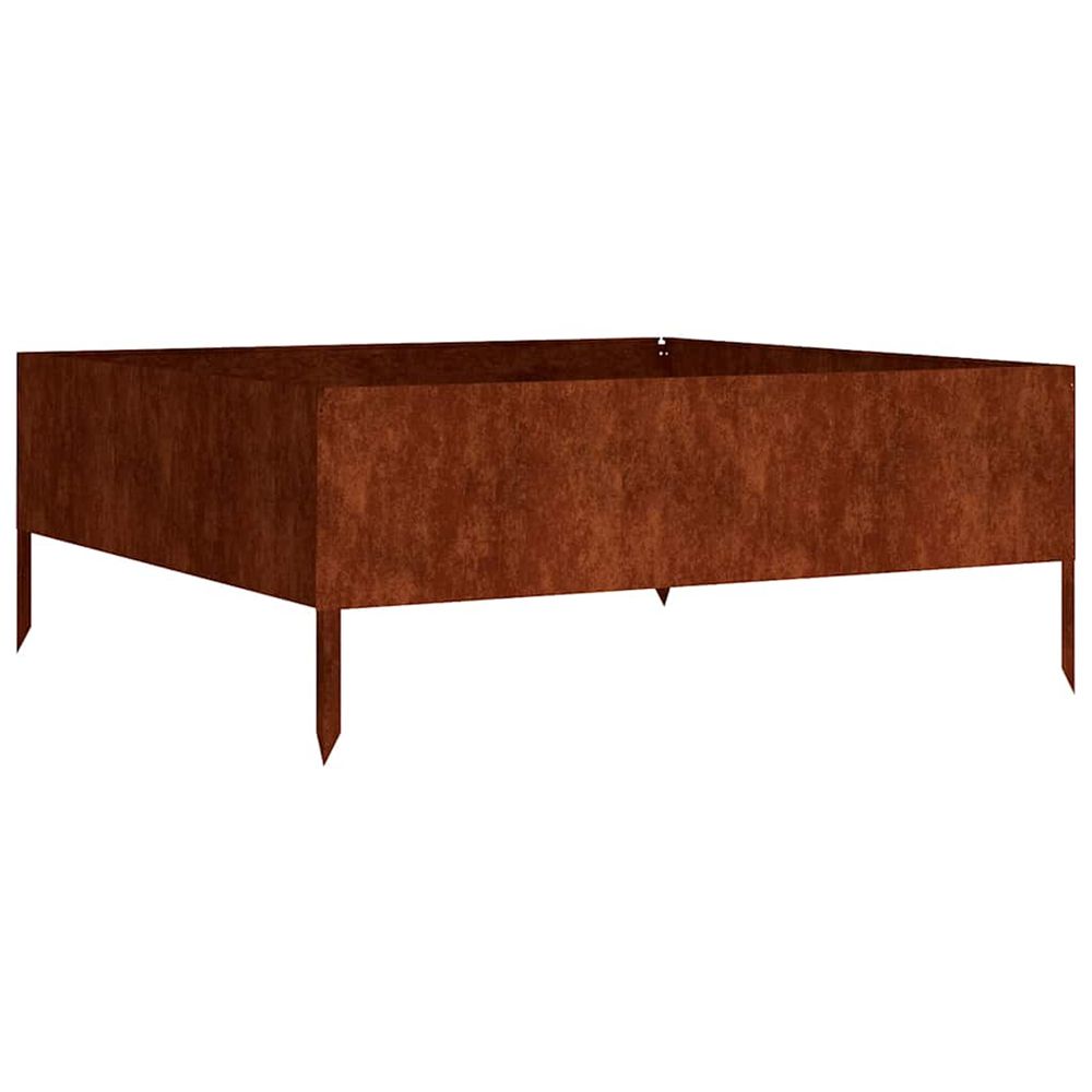 Lit surélevé de jardin 100x100x41 cm acier corten