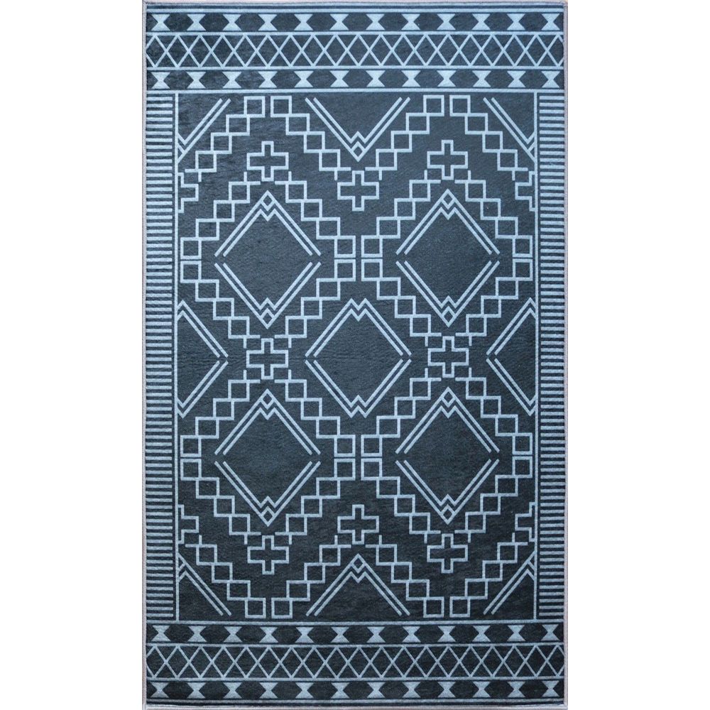 Tapis d'intérieur berbère 120 x 180 cm - noir