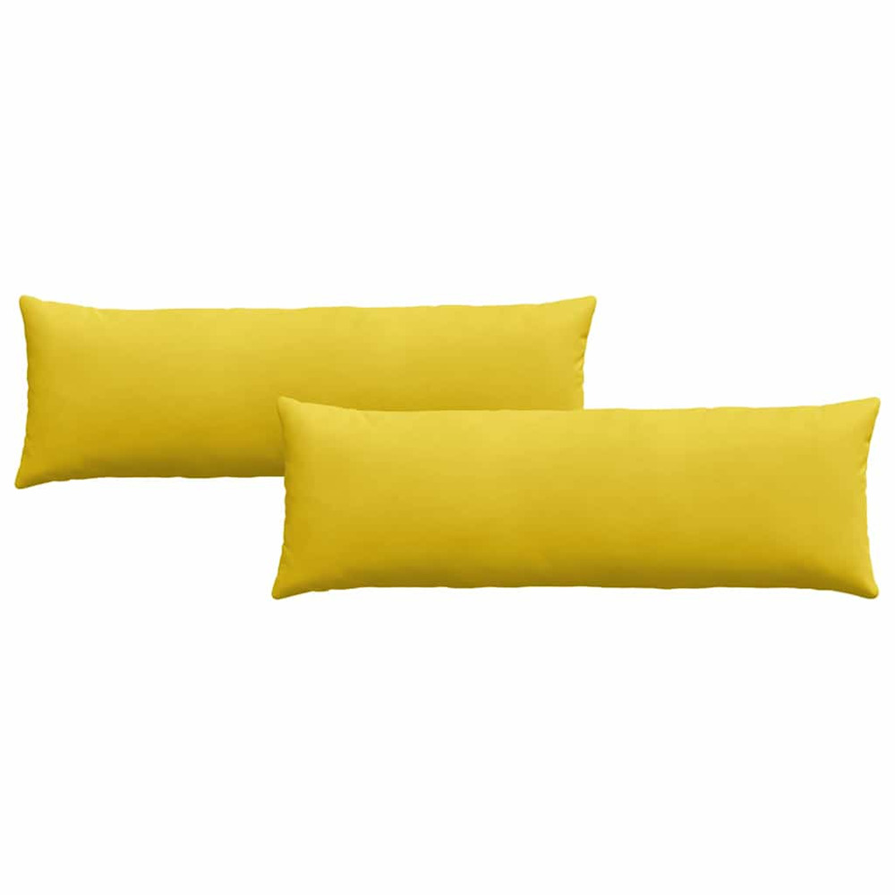 Coussins de canapé 2 pcs jaune 120 x 40 cm