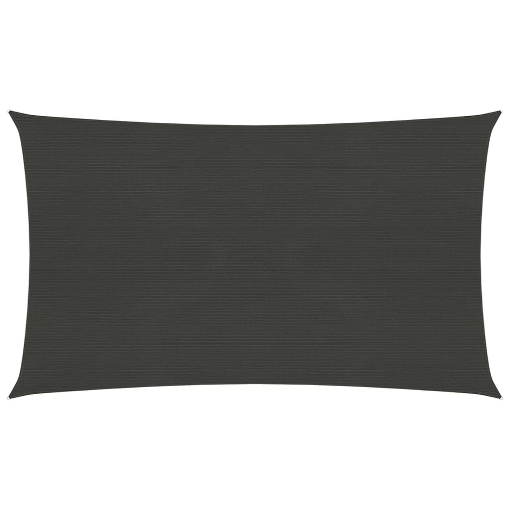 Voile toile d'ombrage parasol 160 g/m² pehd 3,5 x 5 m anthracite
