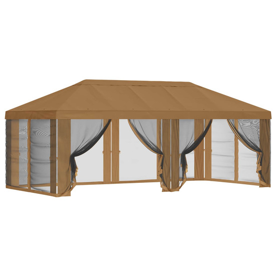 Housse de tonnelle avec murs latéraux 6 x 3 m beige polyester