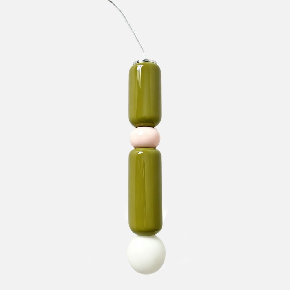 Suspension intérieur céramique et verre ø8cm - loly