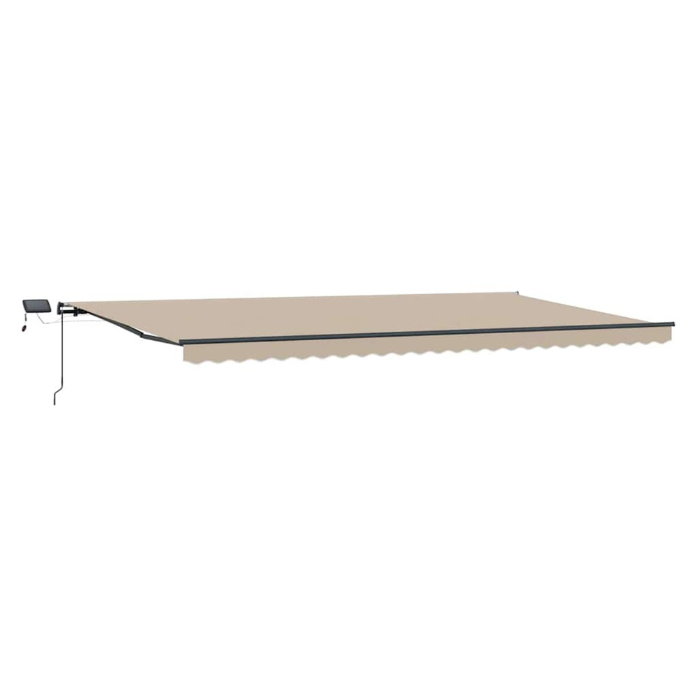 Auvent rétractable beige 600 × 300 cm tissu