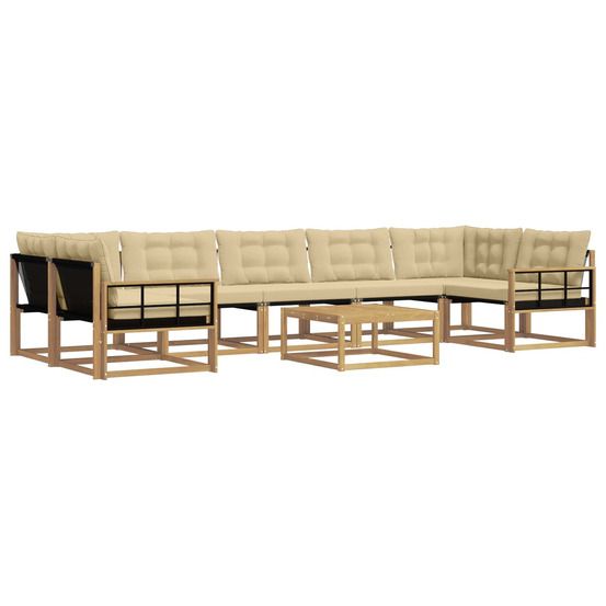 Ensemble de canapés d'extérieur 8 pc blanc et beige