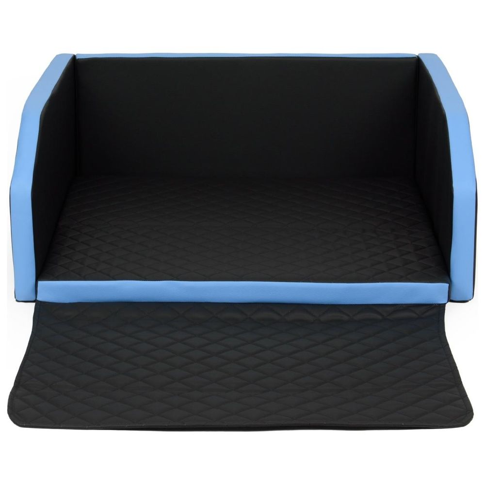 Velinda panier de voiture pliable pour chien 100x90 cm — noir, bleu