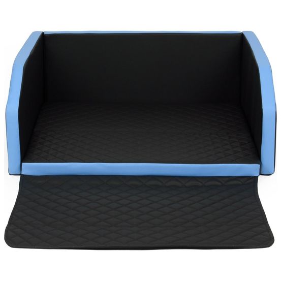 Velinda panier de voiture pliable pour chien 100x90 cm — noir, bleu