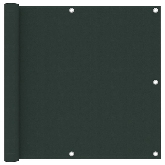 Écran de balcon vert foncé 90x600 cm tissu oxford