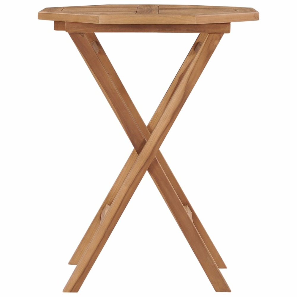 Table pliable de jardin 60x60x75 cm bois de teck solide