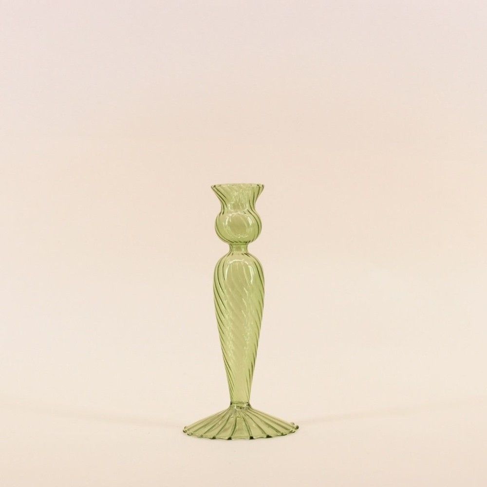 Bougeoir en verre 18cm, perlita