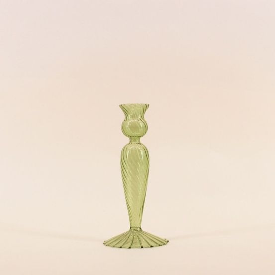 Bougeoir en verre 18cm, perlita