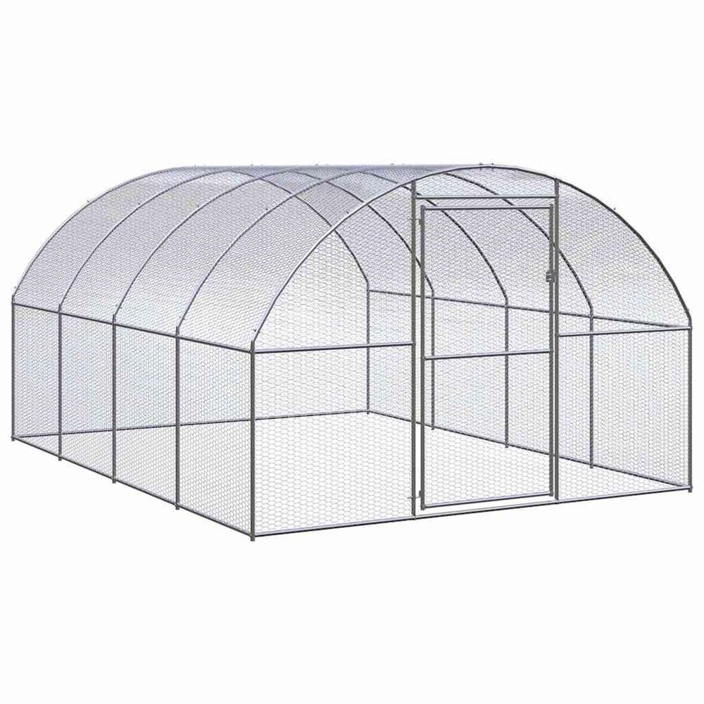 Poulailler d'extérieur 3x4x2 m acier galvanisé