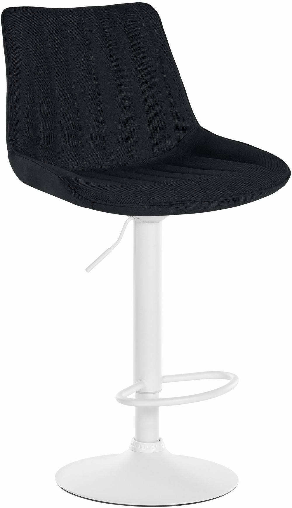 Tabouret de bar toni tissu blanc