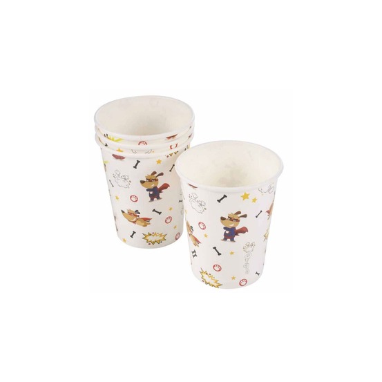 Set de 6 gobelets en carton super chien