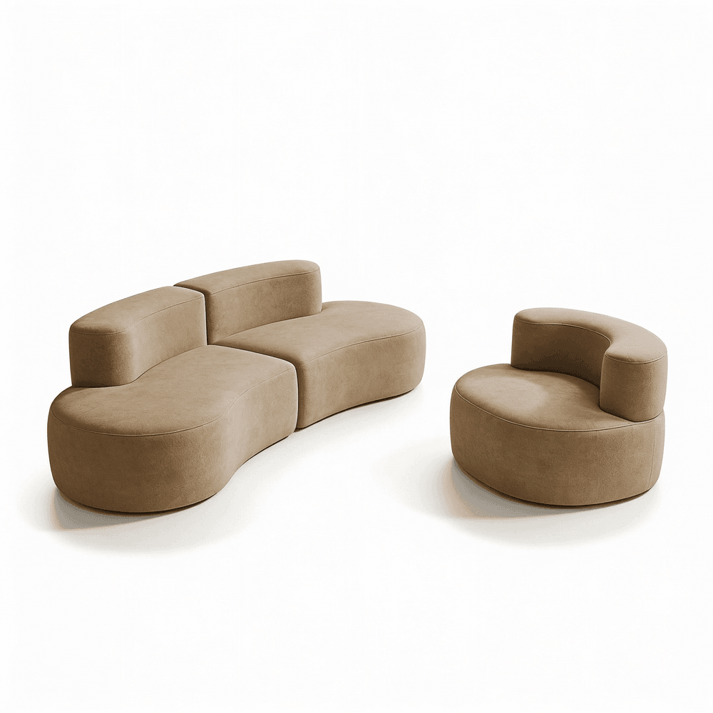 Pack lounge canapé et fauteuil - sable