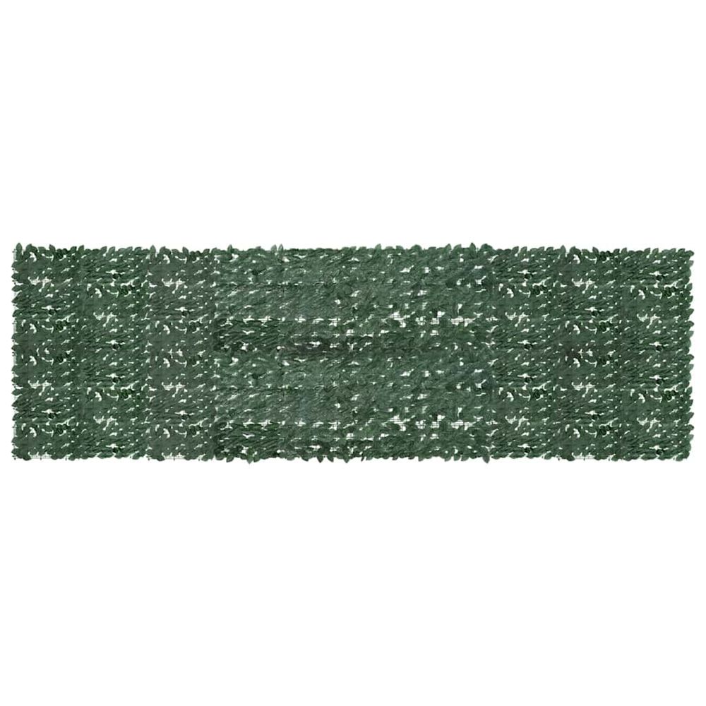 Écran de balcon avec feuilles vert foncé 500x150 cm