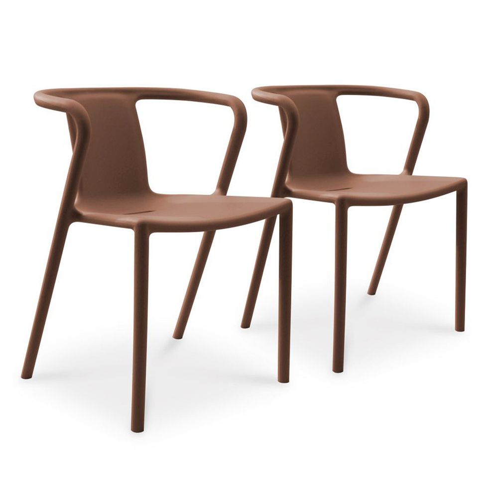 Lot de 2 fauteuils de jardin empilables 